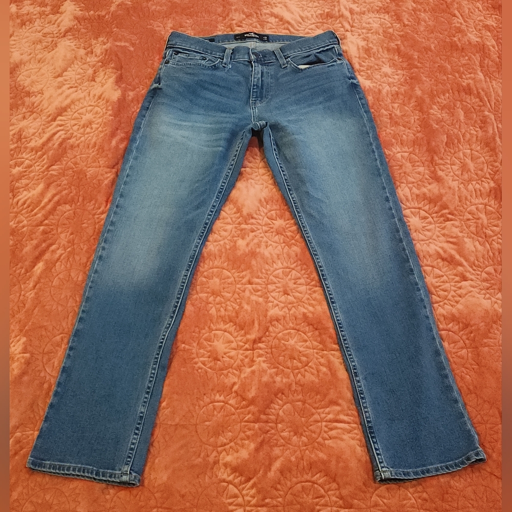 Hollister Epic Flex Slim Straight Med Wash Jeans Sz w28 l30 (measures 29x29)